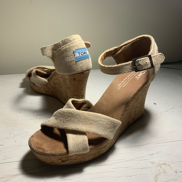 Toms Shoes - SALE Toms wedge heels. Size 8.5